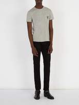 Thumbnail for your product : Alexander McQueen Dancing Skeleton Print Cotton T Shirt - Mens - Light Grey