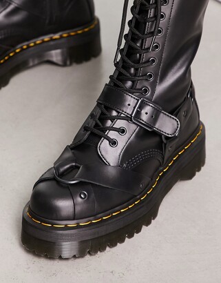 Dr. Martens 1914 quad harness leather boots in black - ShopStyle
