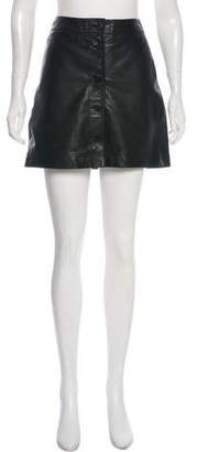 Madewell Leather Mini Skirt