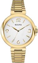 Thumbnail for your product : Bulova White Bezel Yellow Gold Tone Ladies Watch