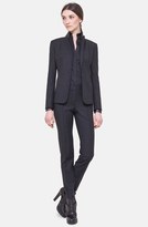 Thumbnail for your product : Akris Punto Tonal Prince of Wales Jacket with Faux Leather Trim
