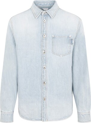 Bottega Veneta Relaxed Fit-Bleached Denim Shirt - ShopStyle 
