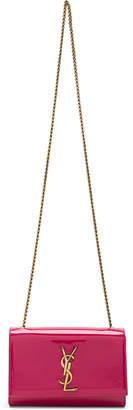 Saint Laurent Small Kate Monogramme Chain Bag in Shocking Pink | FWRD
