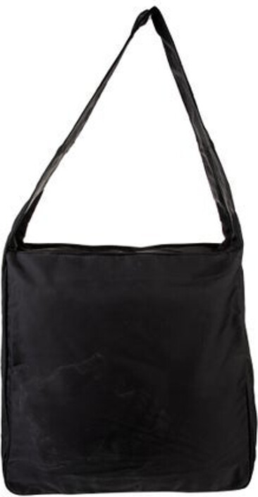 Rene Lezard Shoulder Bag Black Nylon Silver-Tone Hardware Single Shoulder Strap Nylon Lining Zip Closure at Top