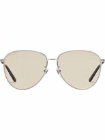 Thumbnail for your product : Gucci Eyewear Round-Frame Pilot Sunglasses