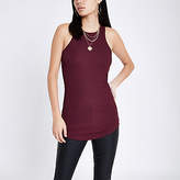 Thumbnail for your product : River Island Dark red cut away vest