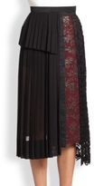 Thumbnail for your product : Antonio Marras Mixed-Media Pleated Skirt