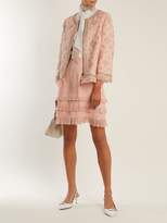 Thumbnail for your product : Andrew Gn Sequin-embellished Linen-blend Jacket - Womens - Light Pink