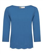 Thumbnail for your product : Jaeger Jersey Scalloped Hem T-shirt