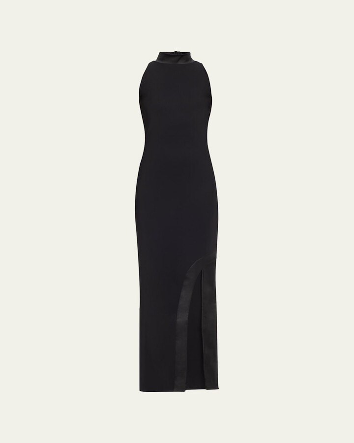 Chiara Boni La Petite Robe Settariella Satin-Trim Jersey Column Gown