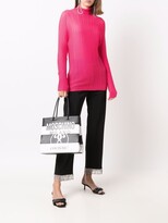 Thumbnail for your product : Moschino Logo-Print Leather Tote