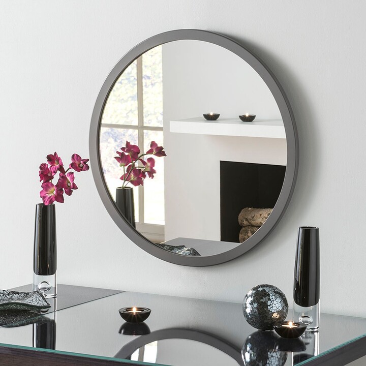 Dunelm Yearn Classic Round Wall Mirror, Dark Grey Grey ShopStyle