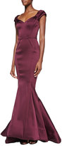 Thumbnail for your product : Zac Posen Sweetheart Pinched-Sleeve Mermaid Gown