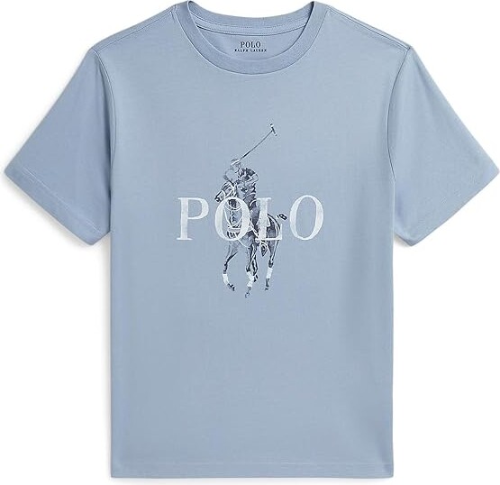 Polo Ralph Lauren Kids Big Pony Cotton Jersey T-Shirts (Big Kid) Boy's T Shirt Estate Blue : MD (10-12 Big Kid)