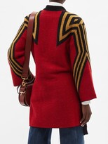Thumbnail for your product : Etro Santa Cruz Stripe-jacquard Wool-blend Cardigan - Red Print