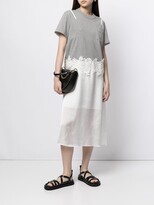 Thumbnail for your product : Sacai floral-appliqué T-shirt dress