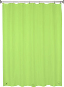Wayfair Basics™ Ingham PEVA Solid Color Single Shower Curtain + Beaded Roller Rings