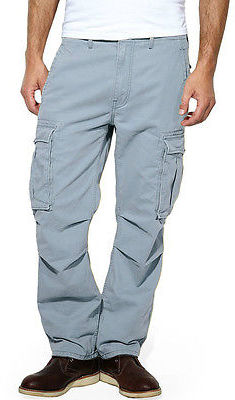 Levi's New Levi’s Men’s Ace Cargo Pants, Relaxed-Fit Monument (Light Gray) MSRP $68