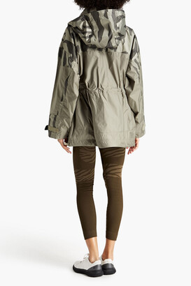 adidas by Stella McCartney Logo-print camouflage-paneled shell hooded track jacket