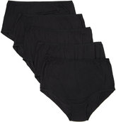 Thumbnail for your product : VPL Black Premium No Supersoft 5 Pair Pack Full Briefs