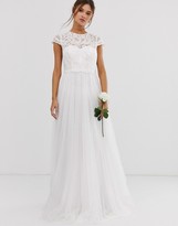 Thumbnail for your product : ASOS EDITION embroidered bodice wedding dress with mesh skirt