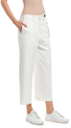 Moncler Cropped Cotton Logo-Waist Pants