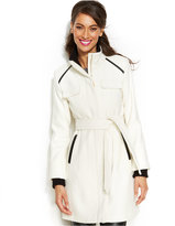 Thumbnail for your product : Vince Camuto Faux Leather-Trim Belted Coat