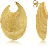 Thumbnail for your product : Stefano Patriarchi Golden Silver Etched Oval Shield Drop Earrings