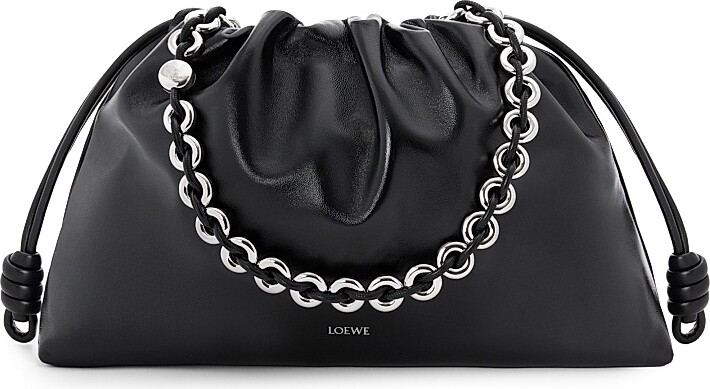 Loewe Women's Large Flamenco Leather Shoulder Bag - Black