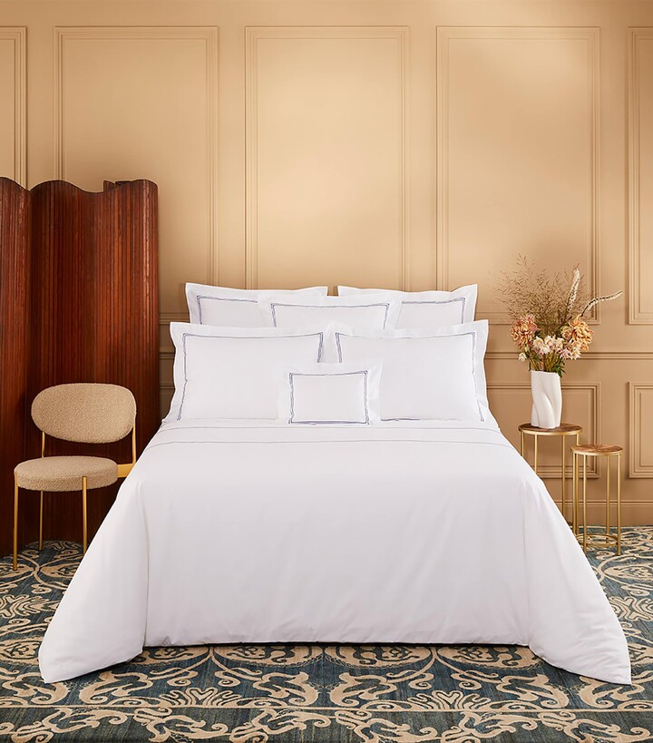 Yves Delorme Organic Cotton Duo Marine Duvet Cover