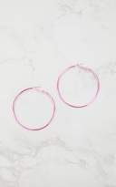 Thumbnail for your product : PrettyLittleThing Pink Plated Medium Hoop Earrings
