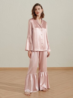 LILYSILK Eye-Catching Silk Pajama Set - Pink