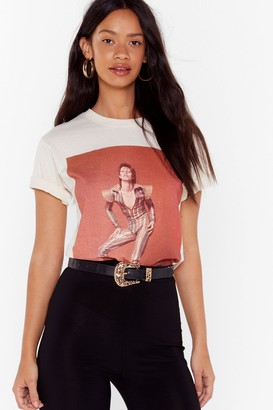 BEIGE Nasty GalNasty Gal Womens Turn Up The Bowie Graphic Band Tee S, BEIGE Nasty GalNasty Gal Womens Turn Up The Bowie Graphic Band Tee S,