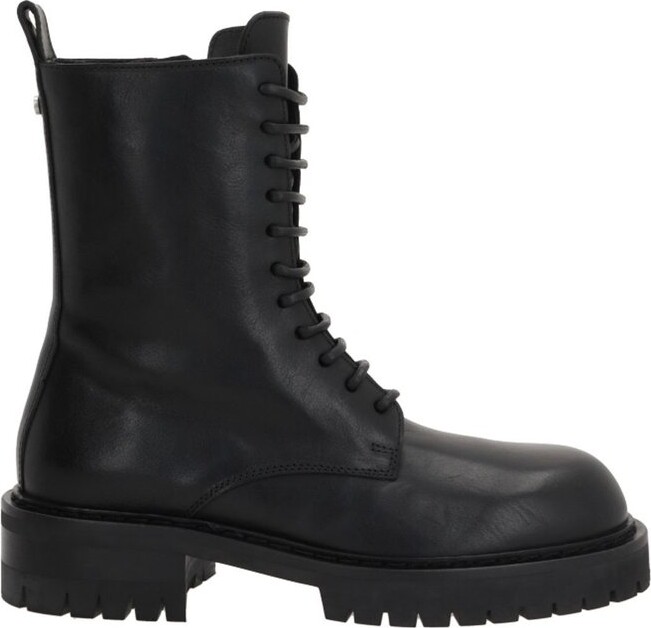 Ann Demeulemeester Round Toe Lace-Up Boots