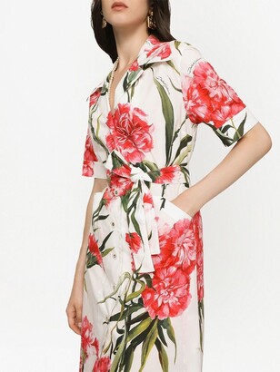 Dolce & Gabbana Floral-Print Shirt Dress
