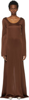 Thumbnail for your product : Kwaidan Editions Brown Viscose Scoop Neck Long Dress