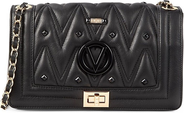 VALENTINO BY MARIO VALENTINO Alice Quilted Leather Shoulder Bag In Black