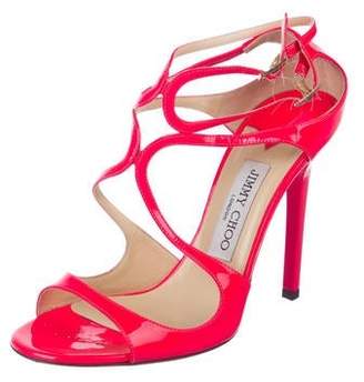 Jimmy Choo Patent Leather Cage Sandals