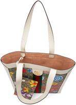 Thumbnail for your product : Gucci White & Multicolor GG Ophidia Flora Tote