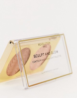 Revolution Pro Sculpt and Glow Duo Contour and Highlight Palette - Desert Sky