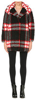 Thumbnail for your product : Sandro Checked faux-fur coat