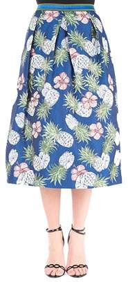 Pinko Women's Blue Acetate Skirt