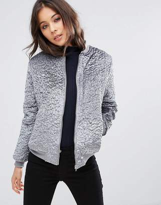 Missguided Faux Wool Bomber Jacket