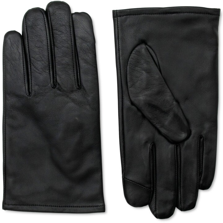 Calvin Klein Men's Quilted Leather Gloves - ShopStyle