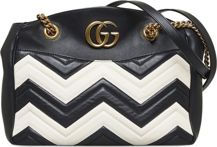 Gucci GG Marmont 2.0 Medium Quilted Shoulder Bag, Black