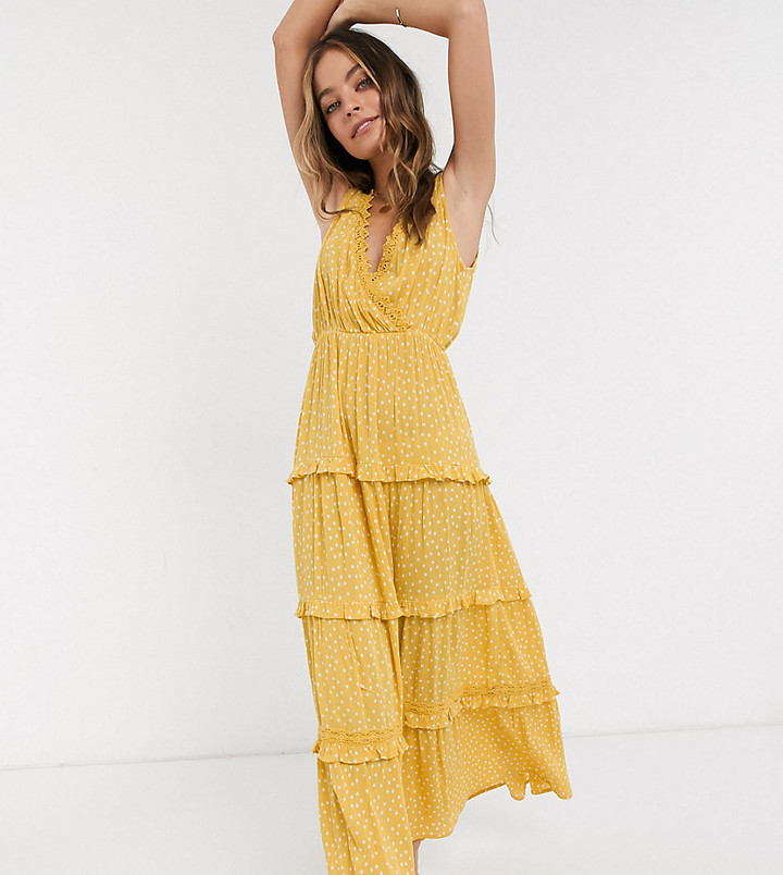 asos mustard maxi dress