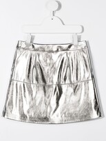 Thumbnail for your product : Msgm Kids Metallic Effect Faux-Leather Skirt