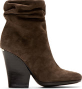 Thumbnail for your product : Burberry Clay Grey Suede Slouchy Ankle Boots