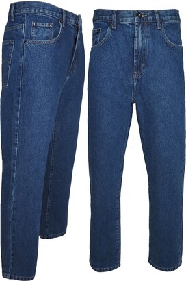BLUE CIRCLE Men's Straight Leg Jeans Heavy Duty Work Trousers Regular Fit Inside  Leg 27 29 31 33 Inches and Big Waist 30 to 50 (W-30 L-31M - ShopStyle