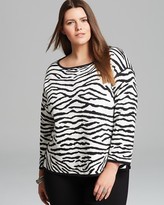 Thumbnail for your product : Joan Vass Plus Reversible Animal Pullover
